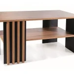 Evita asztalka artisan tölgy/ fekete (100x60) Árcsökkenés