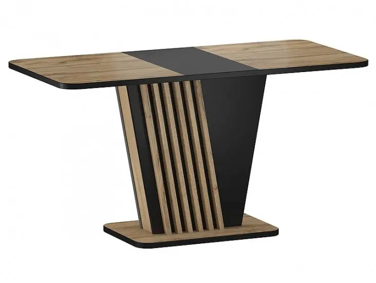 Nevio étkezőasztal artisan tölgy/ fekete (125-170x75) Expressz szállítás