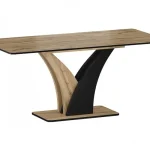 Vento étkezőasztal artisan tölgy/ fekete (120-160x68) Kedvezmény
