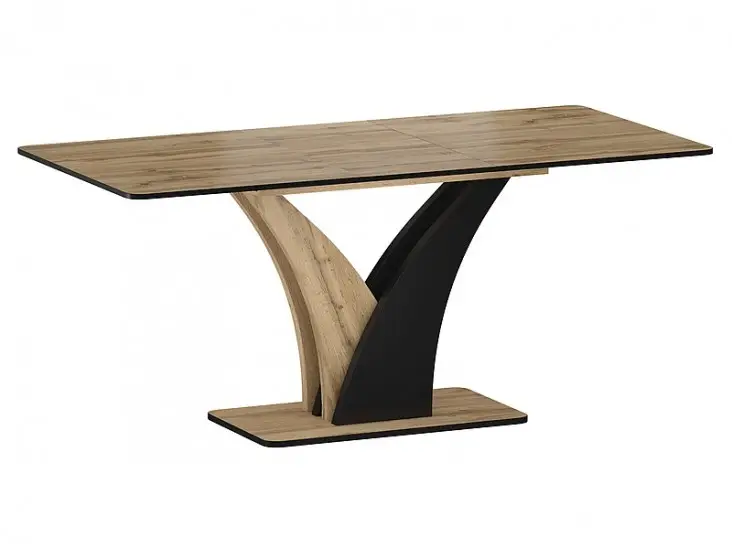 Vento étkezőasztal artisan tölgy/ fekete (120-160x68) Kedvezmény