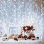LED-es fényfüggöny, 2x3 m / 600 LED, sorolható, hidegfehér DLF 600/WH Akció