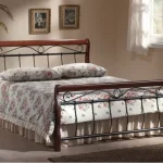 Venecja D franciaágy mat.nélkül mat.méret:160x200 antik cser/fekete (Készlet erejéig) Csak ma