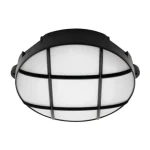 Szezonális akció LED-es fali/mennyezeti lámpa, kerek, levehető fekete ráccsal, 15 W RCC 15 LED/BK