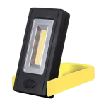 ELEMES LED KÉZI LÁMPA MÁGNESSEL ÉS RÖGZÍTŐ CLIPPEL SÁRGA 3W COB Expressz kézbesítés