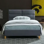 Biztonságos fizetés Sierra Velvet ágy 120x200 szürke/ tölgy tap.150
