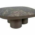 Stella A Ceramic 100*100 asztalka Vulkán fekete/ réz Prémium
