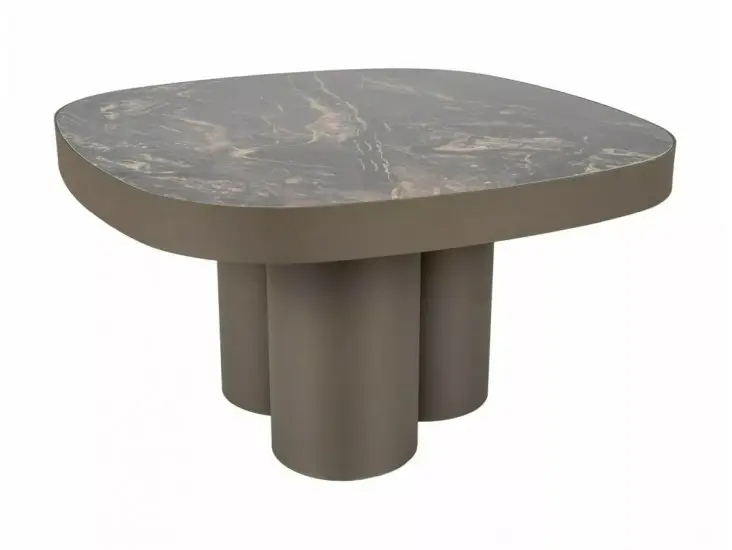 Végkiárusítás Stella B Ceramic 75*75 asztalka Vulkán fekete/ réz