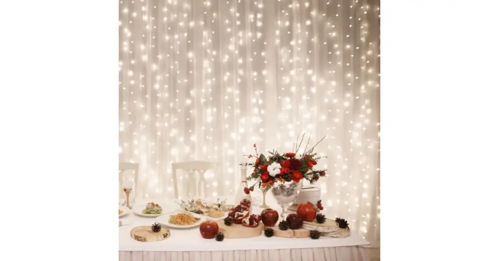 Vásárlói kedvenc LED-es fényfüggöny, 2x3 m / 600 LED, sorolható, melegfehér DLF 600/WW