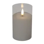 Akciós ár LED-es gyertya üvegben, Ø7,5x12,5 cm CD 1
