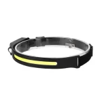 Biztonságos fizetés LED fejlámpa 3W COB + 1W LED érzékelő akkumulátor