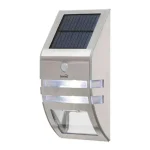 Vedd meg online Home FLP30SOLAR napelemes LED lámpa, 30 lm, PIR mozgásérzékelő, 3-5m, 2 db hidegfehér SMD LED, energiatakarékos, fém + műanyag, IP44 FLP30SOLAR
