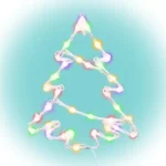 Expressz kézbesítés Home KID502M fenyőfa ablakdísz, 35 db színes LED, 2 tapadókorong, fehér tápkábel, 33 x 28 cm KID502M