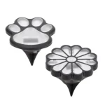 Olcsóbb HOME MX674 napelemes kerti lámpa, tappancs, virág, 12db/display, 1db melegfehér LED, beépített akkumulátor MX674