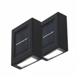 Szuper ajánlat HOME MX658 napelemes falilámpa szett, 2db-os szett, 2db hidegfehér LED, cserélhető AA akkumulátor, fekete MX658