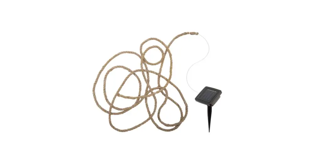 HOME MXROPE napelemes fényfüzér kötélen, 52 db melegfehér LED, 2 üzemmód, 5 méter hosszú, cserélhető akkumulátor MXROPE Legjobb ár