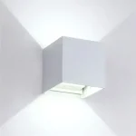 Legkelendőbb LED FALI LÁMPA SZÖGLETES 2X5W 4000K IP54 FEHÉR