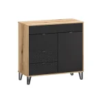 Kiárusítás Bellano K2D2S komódfekete/ evok tölgy