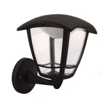 Legkelendőbb LED-ES kültéri lámpa oldalfalra, fekete, 8W, IP44, felfelé álló