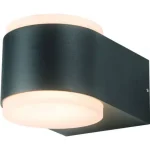 Kültéri falra szerelhető lámpatest, fekete, LED 2x3W, 4000K, IP54 lefelé és felfelé is világít Azonnali szállítás