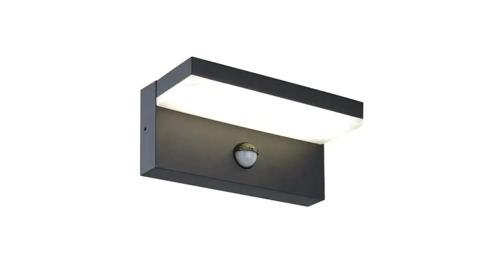 Hestio LED homlokzati lámpatest, 9W, fekete, PIR Exkluzív ajánlat