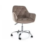 Q-190 Velvet forgószék sötét bézs bluvel 40 Azonnali szállítás