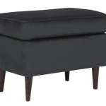Szezonális akció Ron Velvet lábtartó fekete bluvel 19 / wenge puff