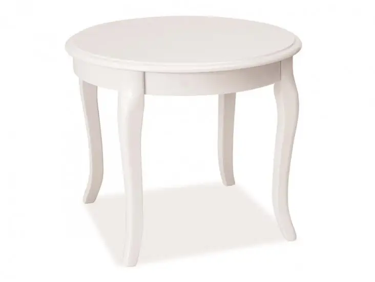 Prémium Royal D dohányzóasztal O60x50 fehér