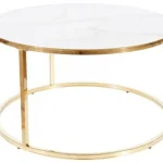 Sabine asztalka 80 márvány hatású fehér/ arany Különleges ajánlat