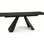 Salvadore Ceramic étkező asztal fekete láb/ fekete shara noir ((160-240)X90) Gyors szállítás