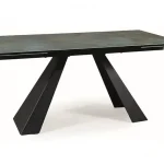 Azonnal elérhető Salvadore Ceramic étkező asztal fekete láb/ türkiz ossido verde ((160-240)X90)
