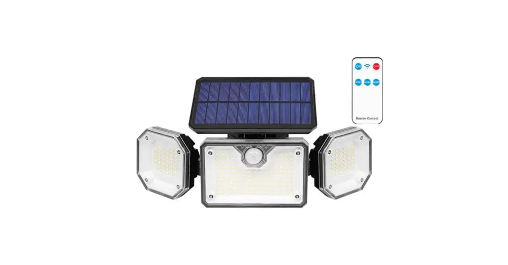 Napelemes LED reflektor 226xSMD PIR távirányítóval Újdonság