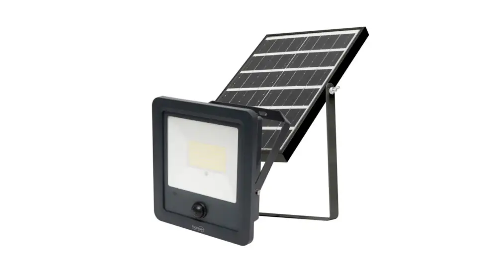 Azonnal elérhető Home FLP600SOLAR napelemes LED reflektor, 40 db SMD LED, 600lm, mozgásérzékelő, IP65 védettség, szolárpanel, távirányítható FLP600SOLAR