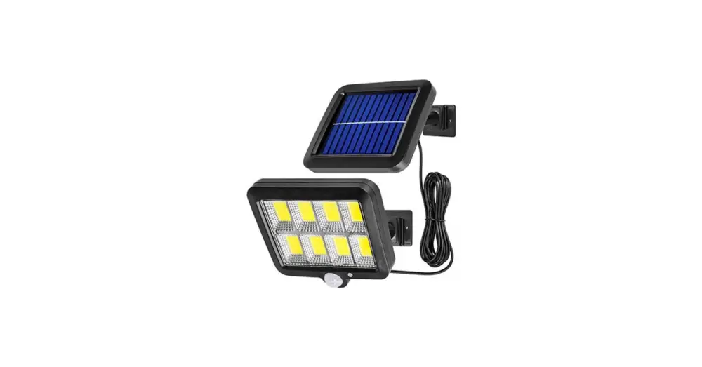 Napelemes LED reflektor IP44 8xCOB mozgásérzékelő Újdonság