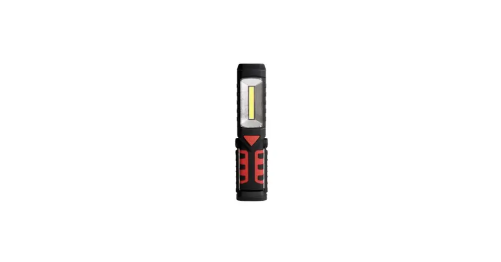 Szezonális akció 3 az 1-ben LED zseblámpa 3W COB + 1W LED, újratölthető akkuval