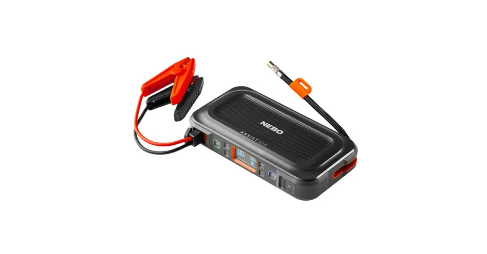 NEBO NEB-PBK-0004-G Assist-Air Jump Starter, 1500 A, 55,5 Wh akkumulátor, 120 PSI, 1x USB-A (2,1 A), 1x USB-C (20 W), 200 lm, indítás rásegítő NEB-PBK-0004-G Bestseller