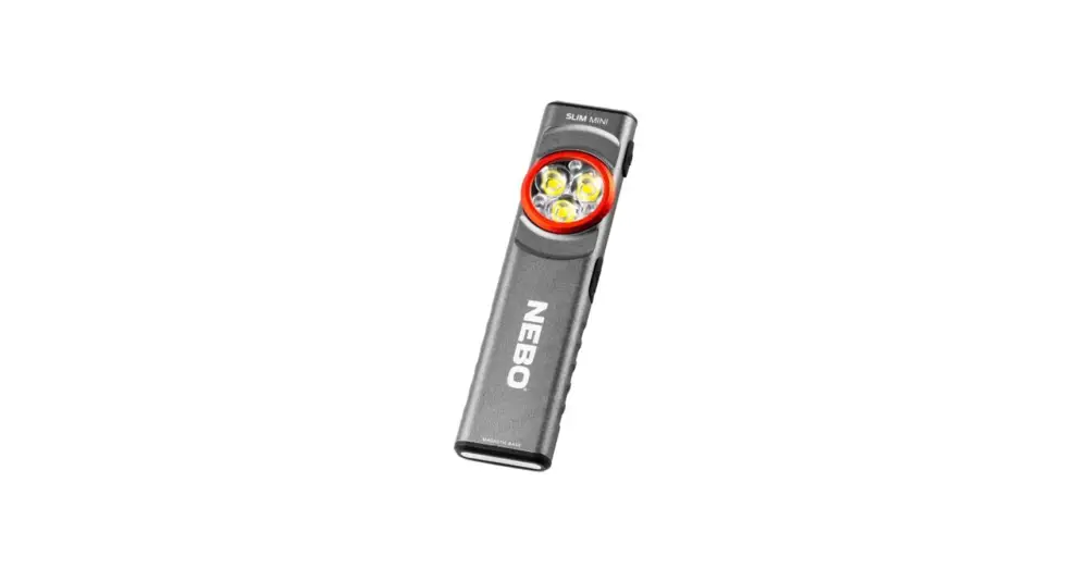 Utolsó esély NEBO NEB-FLT-1042-G SLIM MINI zseblámpa, 250 lumen, 450mAh, IPX4, alumínium burkolat, mágneses talp NEB-FLT-1042-G