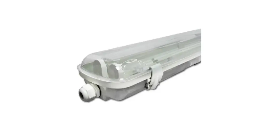 Üres lámpatest vízálló IP65 led fénycsőnek120cm 2x36W Átlátszó Újdonság