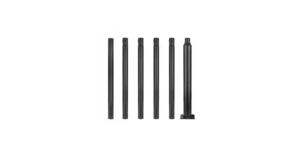 HQ Utcai, Kerti Acél Lámpaoszlop 76mm 6m 22x22cm fekete Expressz kézbesítés