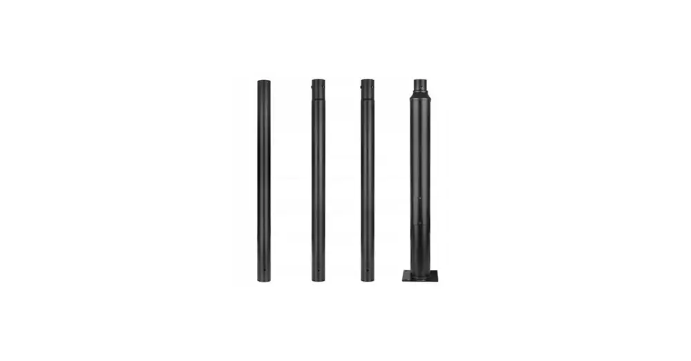 Árengedmény SQ Utcai, Kerti Acél Lámpaoszlop 60mm 4m 20x20cm fekete