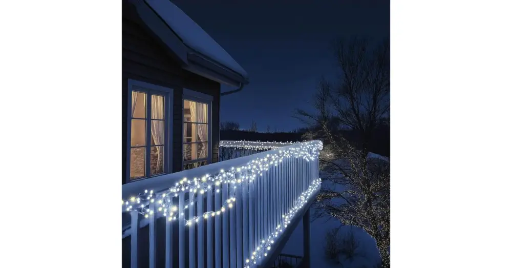 HOME KSIW100WH sorolható fényfüzér, 10 méter , 100db hidegfehér LED, fehér vezeték, kül- és beltéri kivitel KSIW100WH Gyors kiszállítás