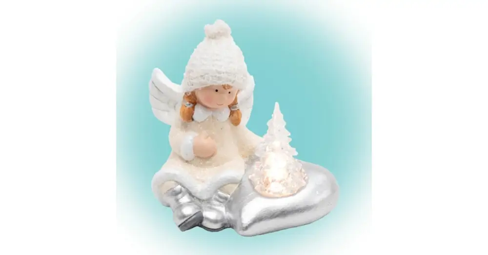 Home KDC 13 LED-es kerámia angyal figura, 1 db LED, fenyőfa KDC 13 Utolsó esély