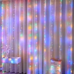 Biztonságos vásárlás USB LED függöny 5V 300 LED 3x3m RGB távirányító