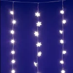 Akciós ár HOME KAF50WW LED-es hópehely fényfüggöny, 1,35 m, 50 db melegfehér LED, hálózati tápellátás, beltéri kivitel KAF50WW