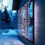 Szezonális akció HOME KAF400DWH DOT LED-es fényfüggöny, 400 db hidegfehér DOT LED, 2x2m, 8 program, ismétlődő időzítés, hálózati tápellátás, kül- és beltéri kivitel KAF400DWH
