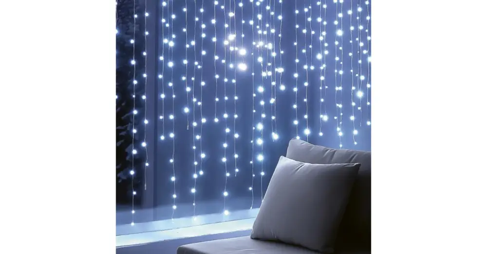 HOME KIN168DWH DOT LED-es fényfüggöny, 168 db hidegfehér DOT LED, állófényű, átlátszó vezeték, 12x14 LED, beltéri adapteres kivitel KIN168DWH Alacsony ár