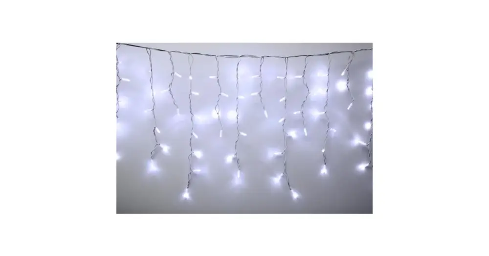 Legkelendőbb HOME KSFW200WH sorolható fényfüggöny, 4 méter, 200db hidegfehér LED, fehér vezeték, kül- és beltéri kivitel KSFW200WH