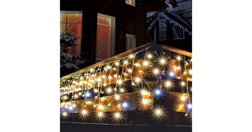Home KAF 300L 5M LED-es sziporkázó fényfüggöny, 5 m / 300 db sziporkázó melegfehér LED, fehér vezeték, hálózati adapter, kül- és beltéri kivitel KAF 300L 5M Kihagyhatatlan ajánlat