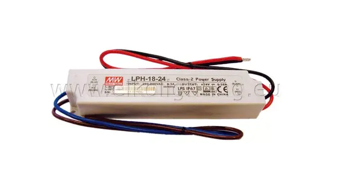 Tápegység LED szalaghoz, DC24V/0.75A/18W, IP67 Csak ma