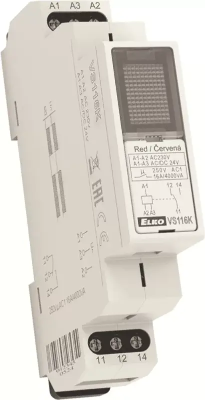 VS116K AC230V, AC/DC 24V - fehér -Segédrelé Olcsó