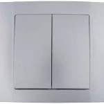 SR-2504 2 BUTTONS 1 WAY SWITCH SILVER GREY Akció